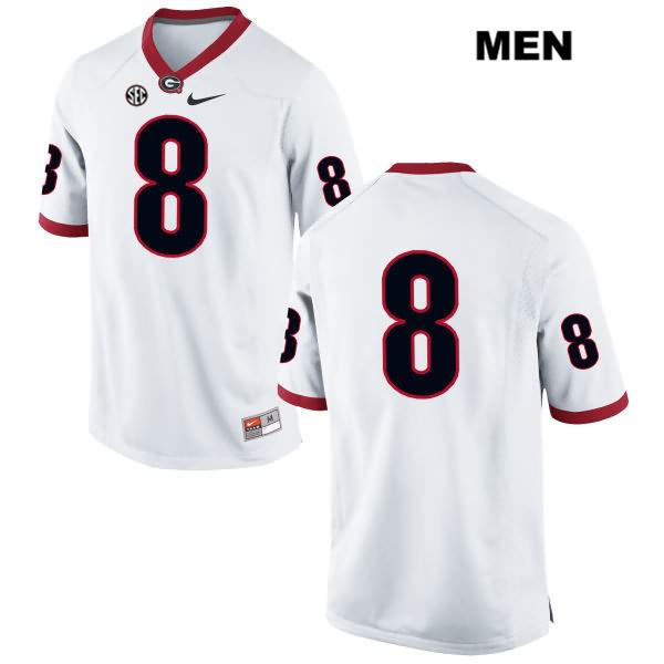 Georgia Bulldogs Men's Tyson Campbell #8 NCAA No Name Authentic White Nike Stitched College Football Jersey TSC8456YW